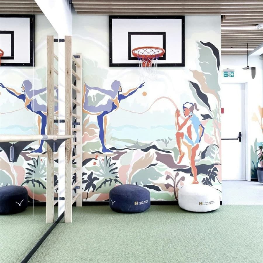 Спортивная зона в офисном пространстве