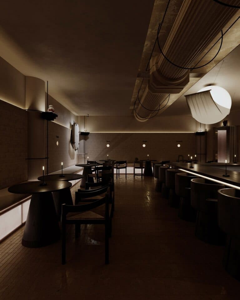 N·Tender Bar в Сиане: где стекло и свет танцуют в жидких формах — Фото 2