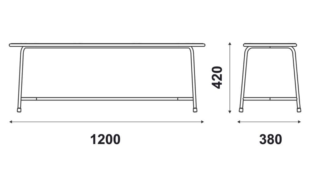 Adico
AÇO
Steel garden bench — 4