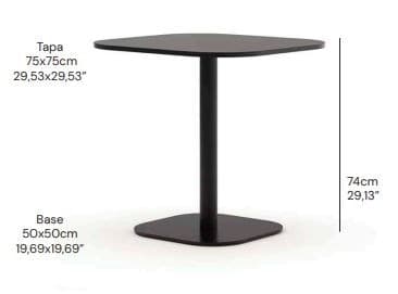 Annud
FOOT
Square steel table — 5
