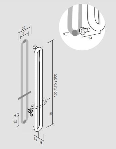 ANTRAX
TUBONE
Steel towel warmer — 9