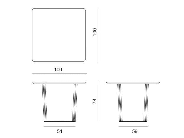 BBB
LORENZO
Square wooden table — 3