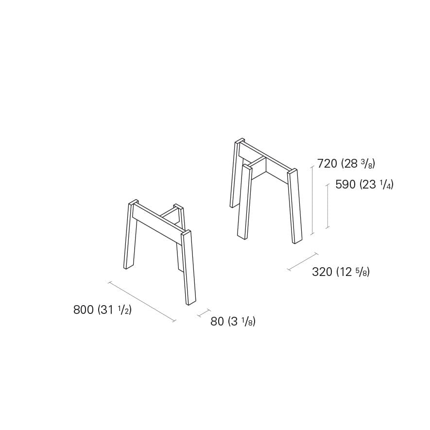 E15
BASIS
Wooden table / trestle — 3