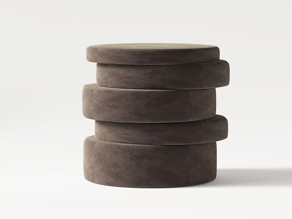 Hermhaus
UPS
Round fabric pouf — 3