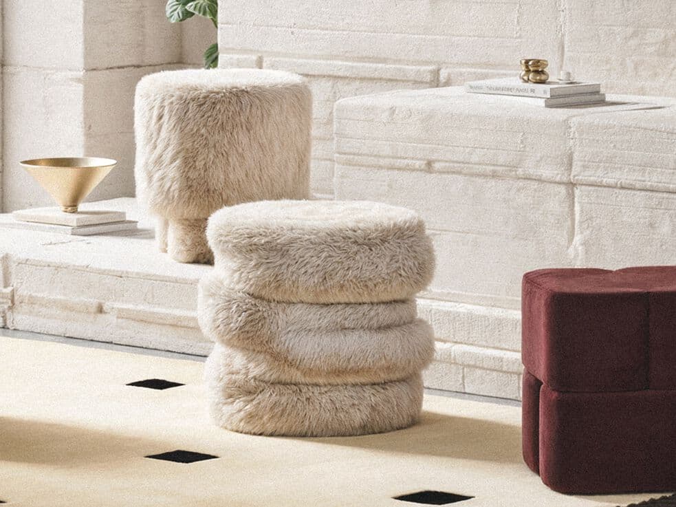 Hermhaus
UPS
Round fabric pouf — 5