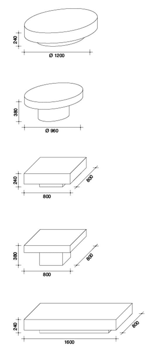 DOLMEN - Деревянный кофейный столик — 8