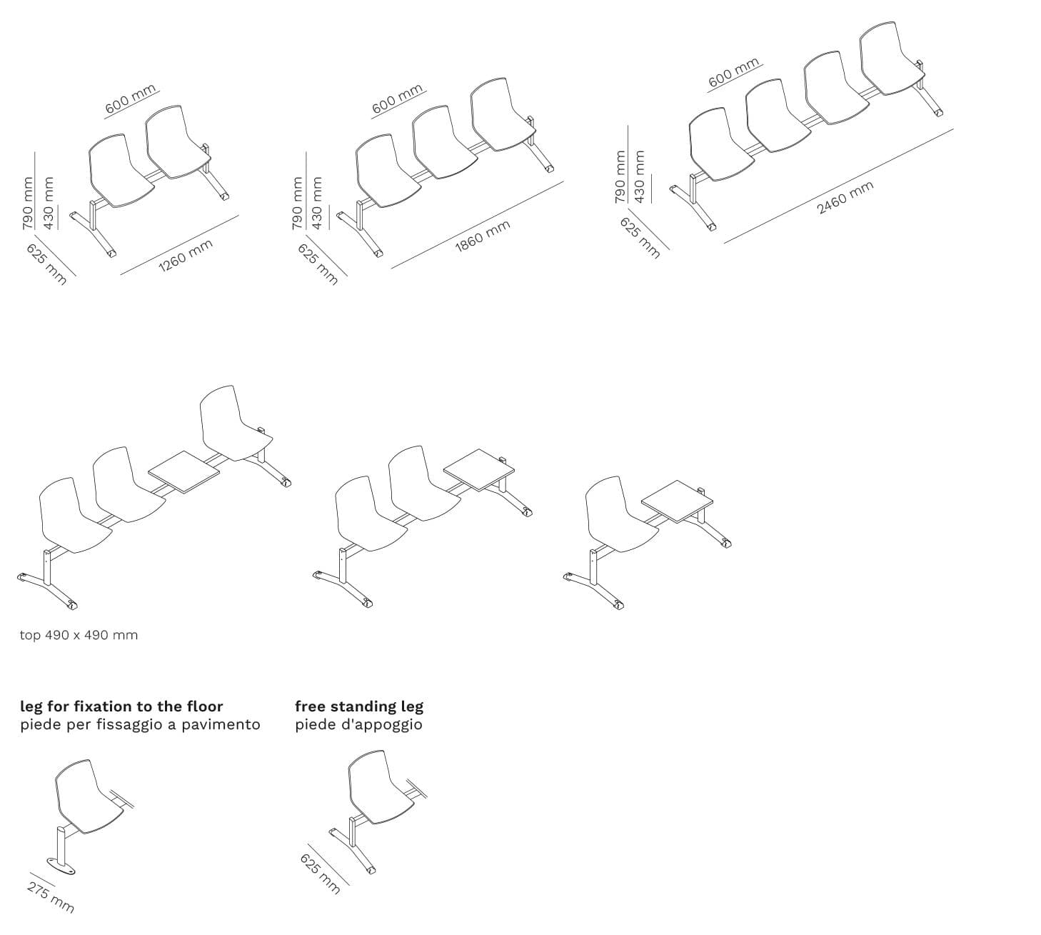 Mara
LOTO BENCH
Beam seating — 4