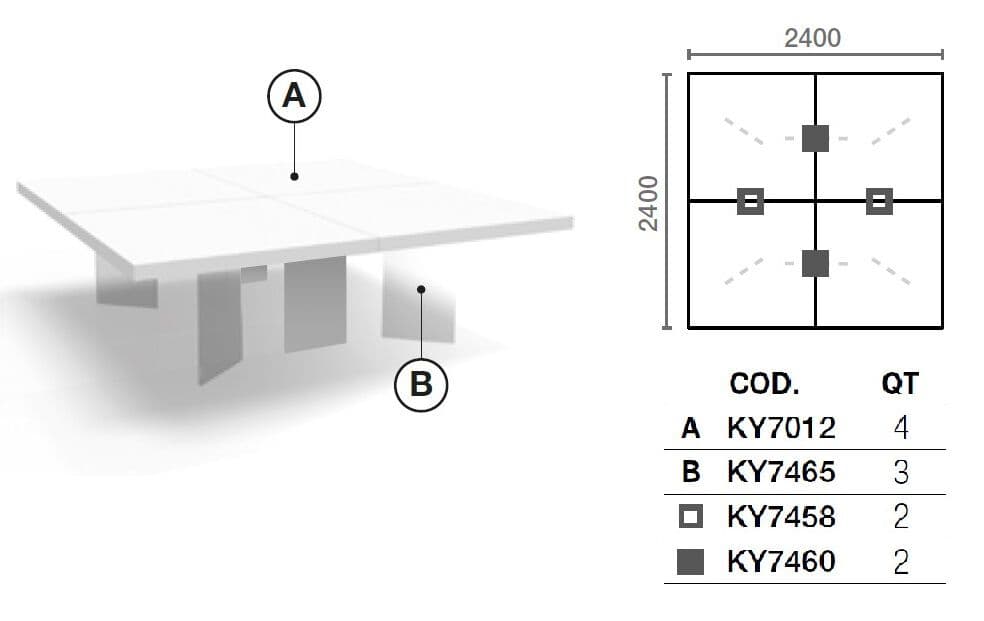 Martex
KYO
Square meeting table — 3