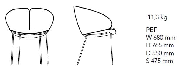 Mobboli
PEACH
Fabric chair — 6