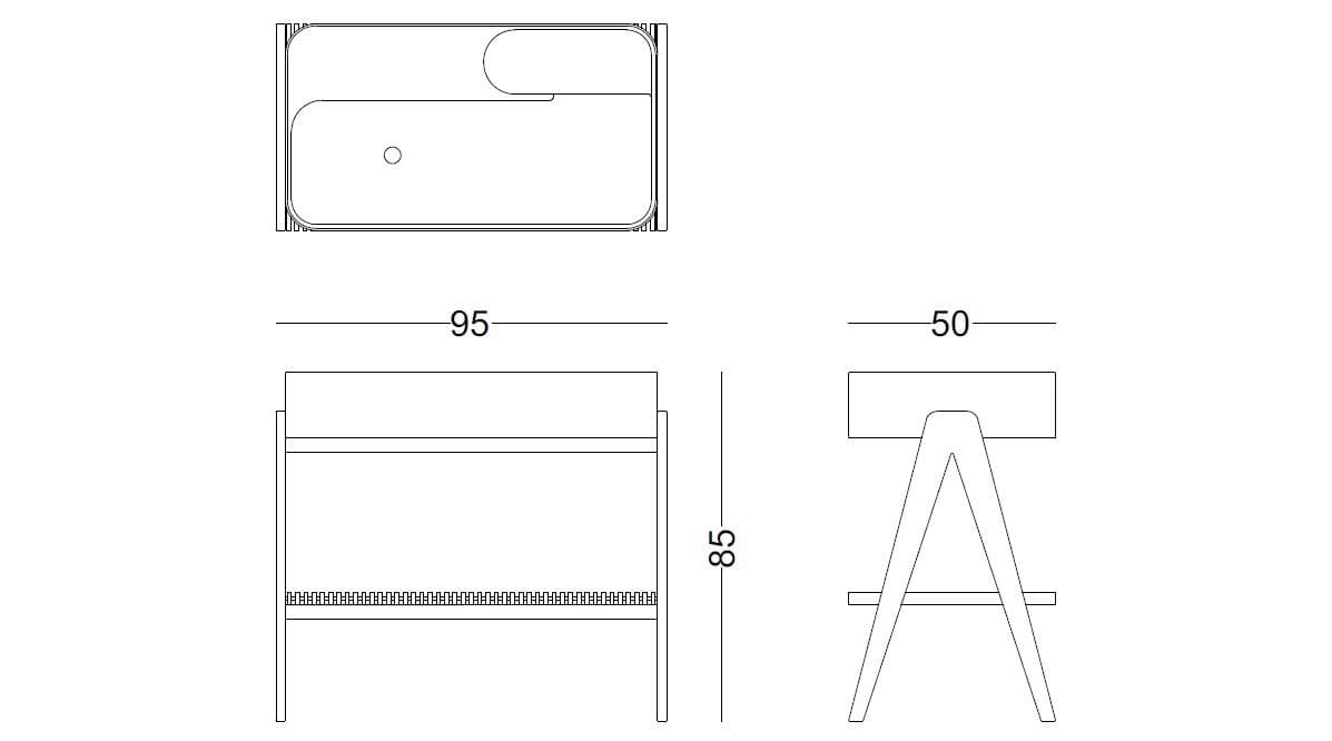 Nic
TRAMA 95
Iroko console sink — 4