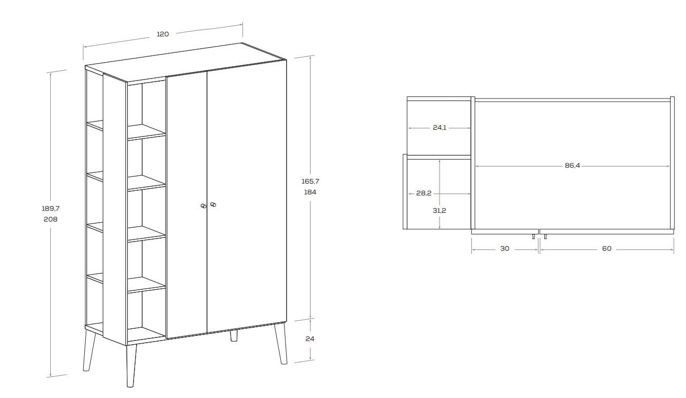 Nidi
WOODY
Freestanding wardrobe — 10