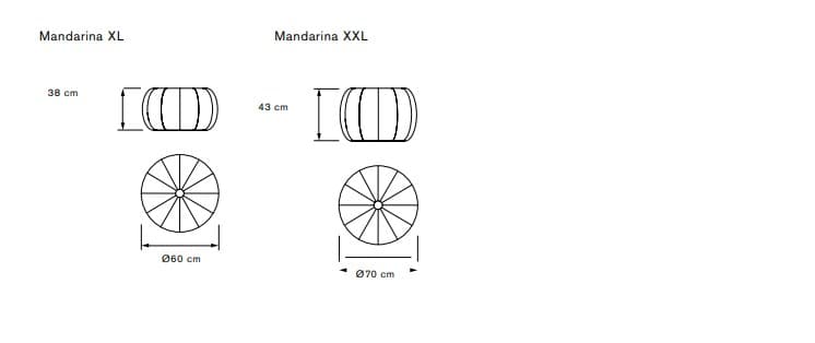 OGO MANDARINA - Круглый садовый пуф — 15