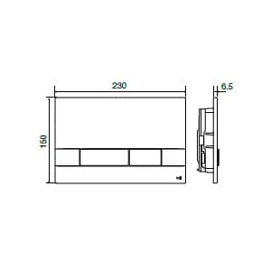 OLI
NARROW BLACK
ABS flush plate — 2
