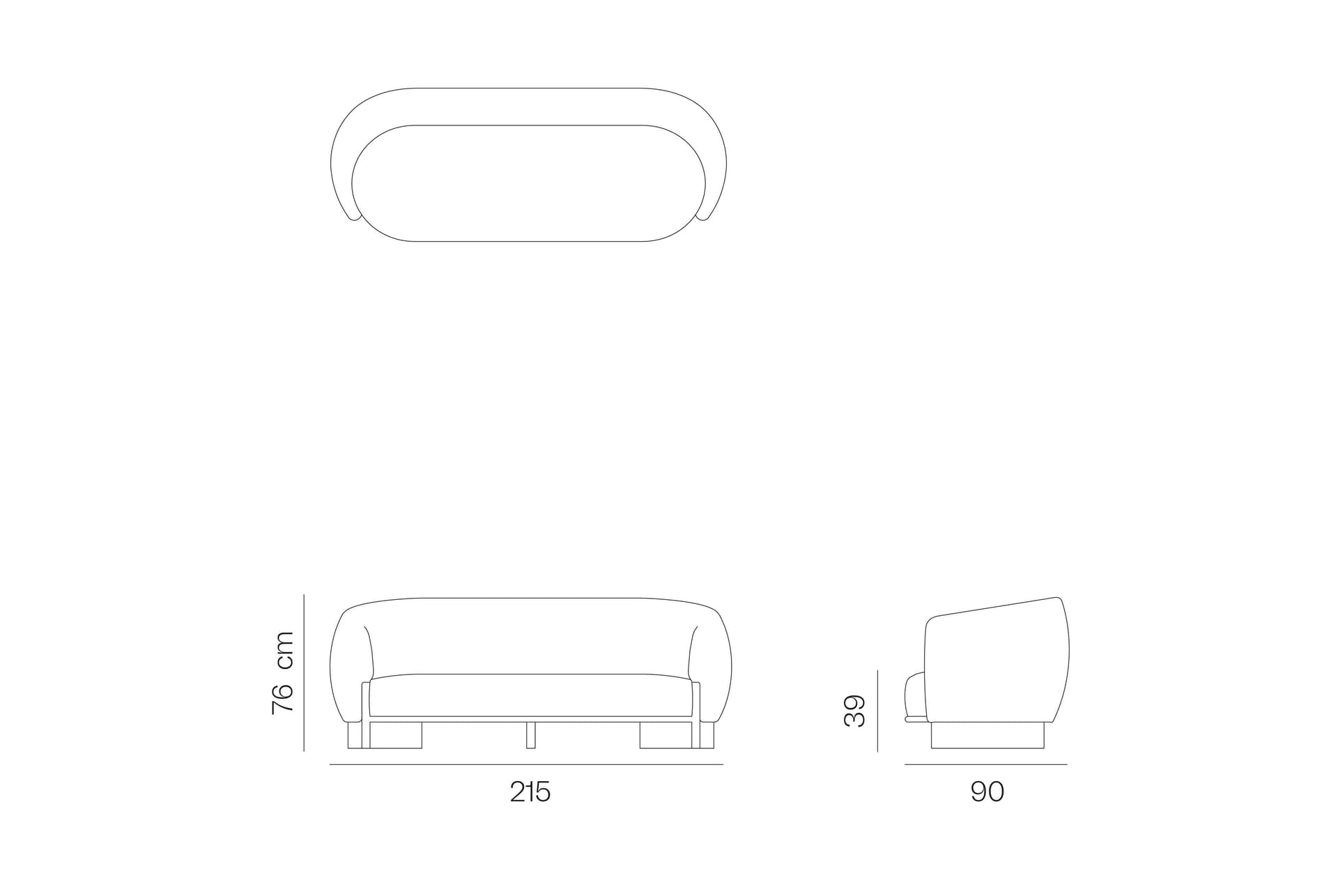 PARLA
HUG
2 seater fabric sofa — 3