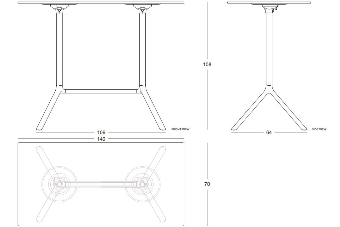 Plank
MIURA
Folding high table — 8