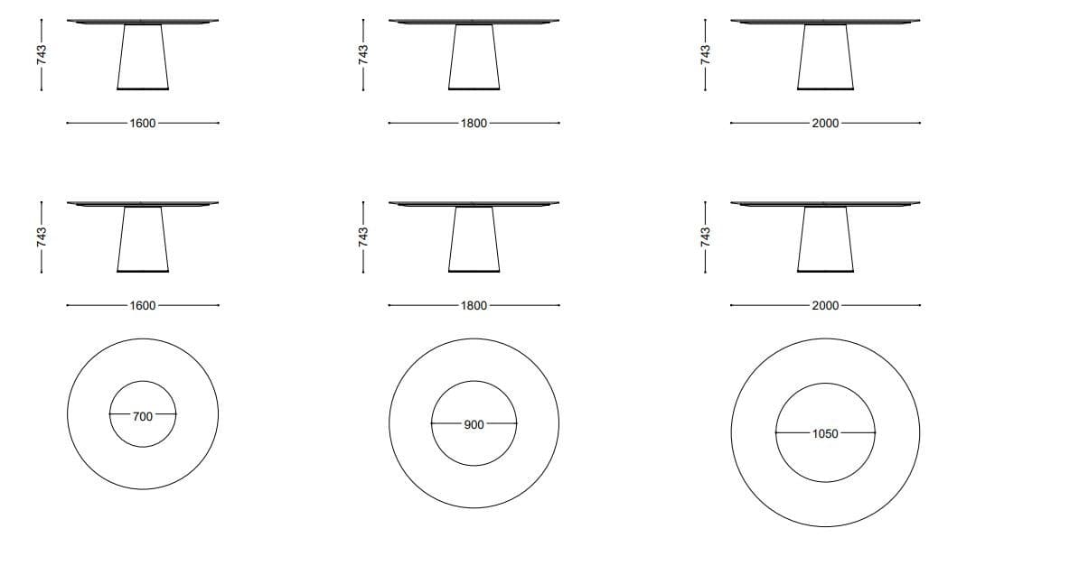 Porro
MATERIC
Round dining table — 5