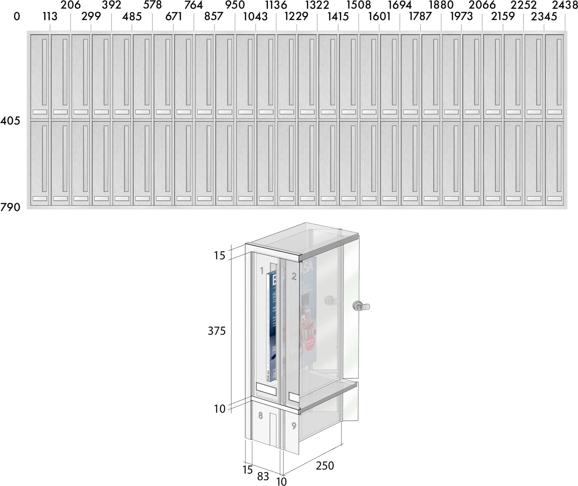 RAVASI DFV/DF35V - Уличный почтовый ящик — 6