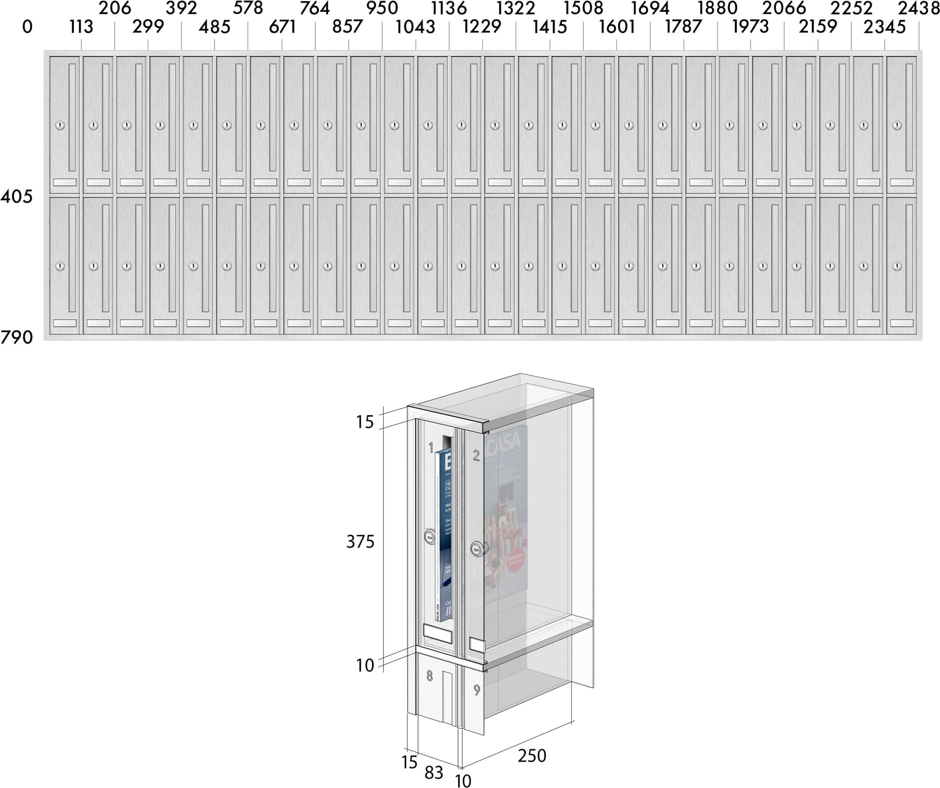 RAVASI EXV/EX35V - Почтовый ящик — 8