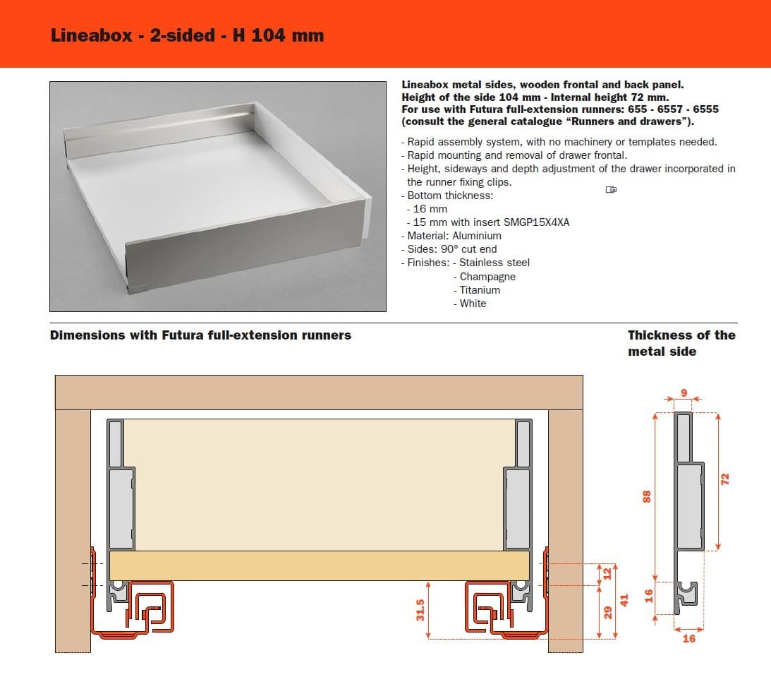 SALICE
LINEABOX
Drawer — 12