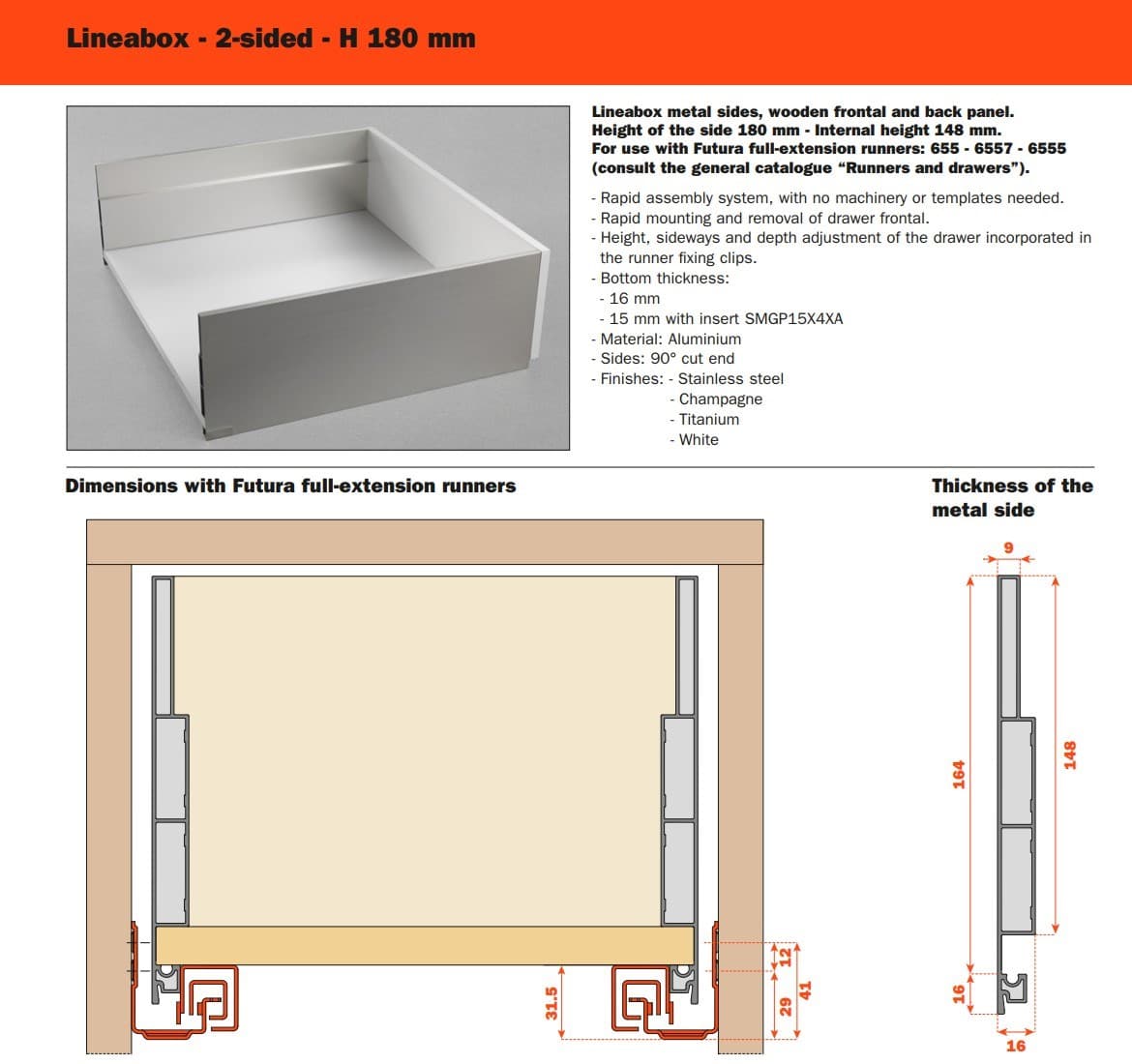 SALICE
LINEABOX
Drawer — 13
