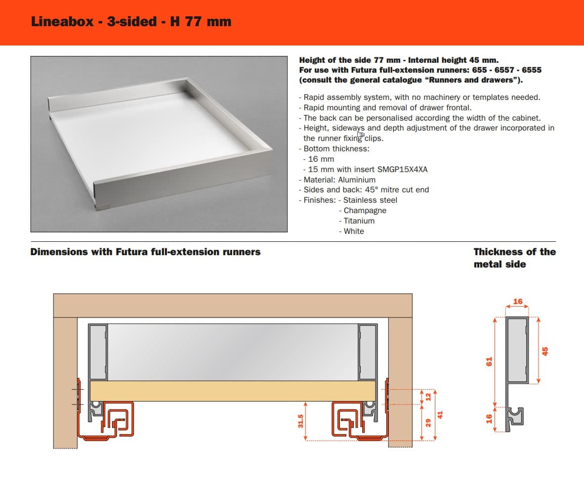SALICE
LINEABOX
Drawer — 14