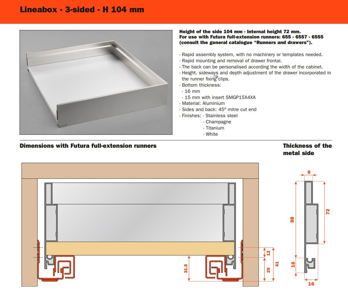 SALICE
LINEABOX
Drawer — 15