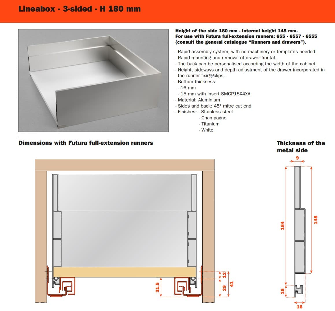 SALICE
LINEABOX
Drawer — 16