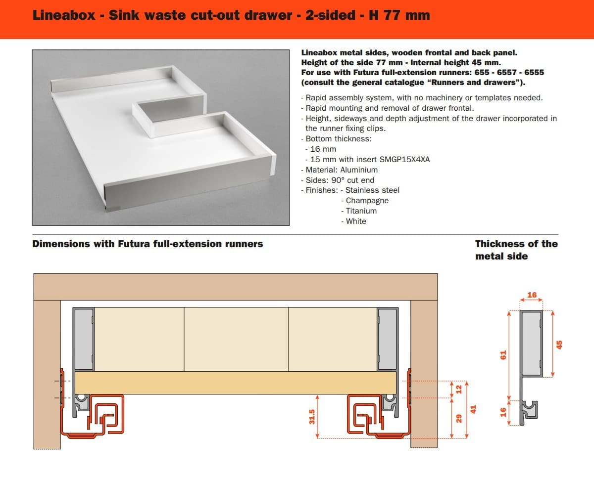 SALICE
LINEABOX
Drawer — 20