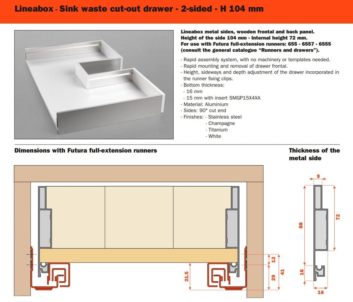 SALICE
LINEABOX
Drawer — 21