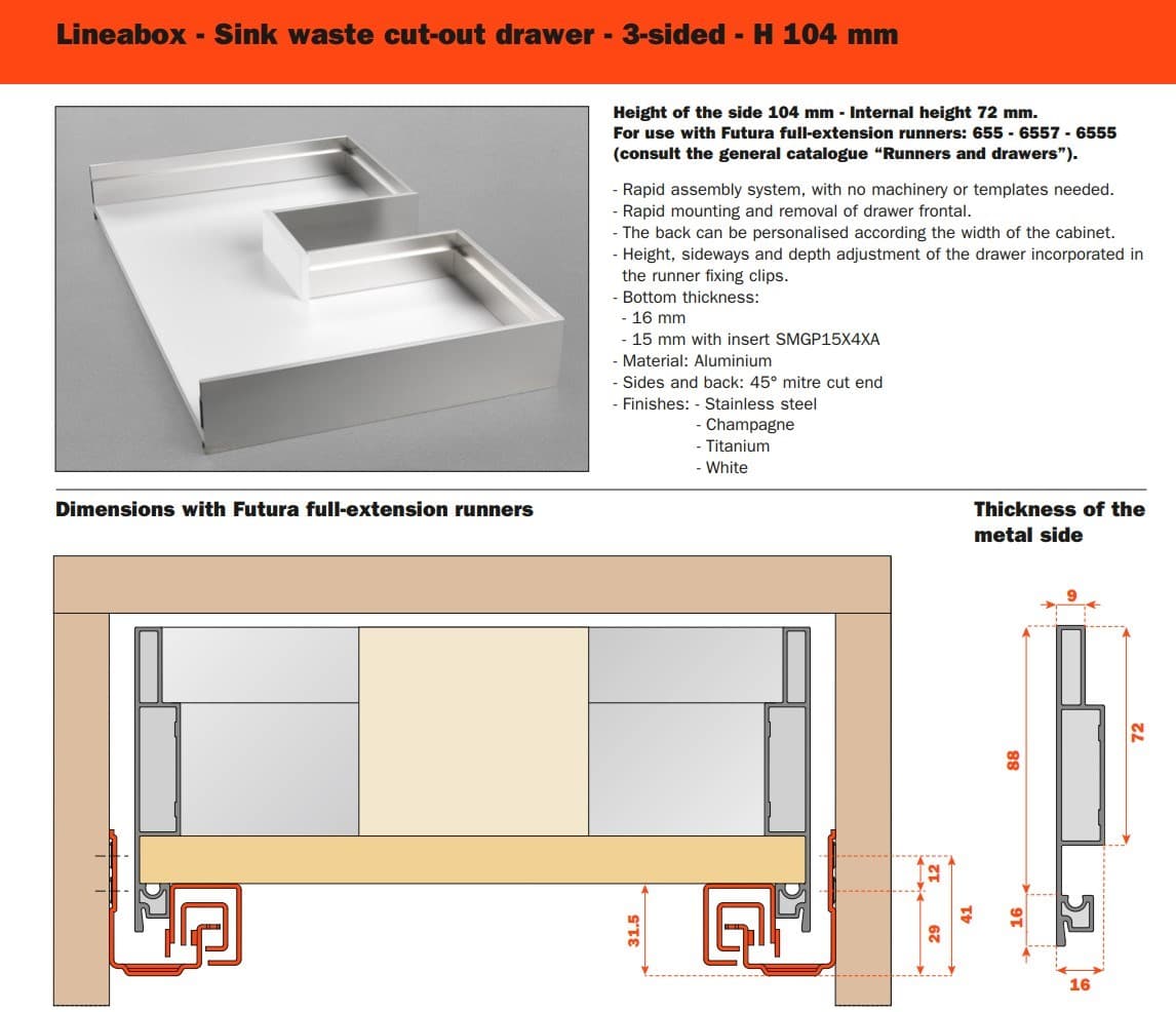 SALICE
LINEABOX
Drawer — 24