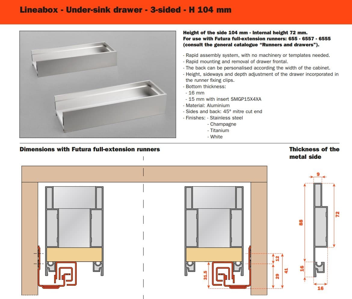 SALICE
LINEABOX
Drawer — 30