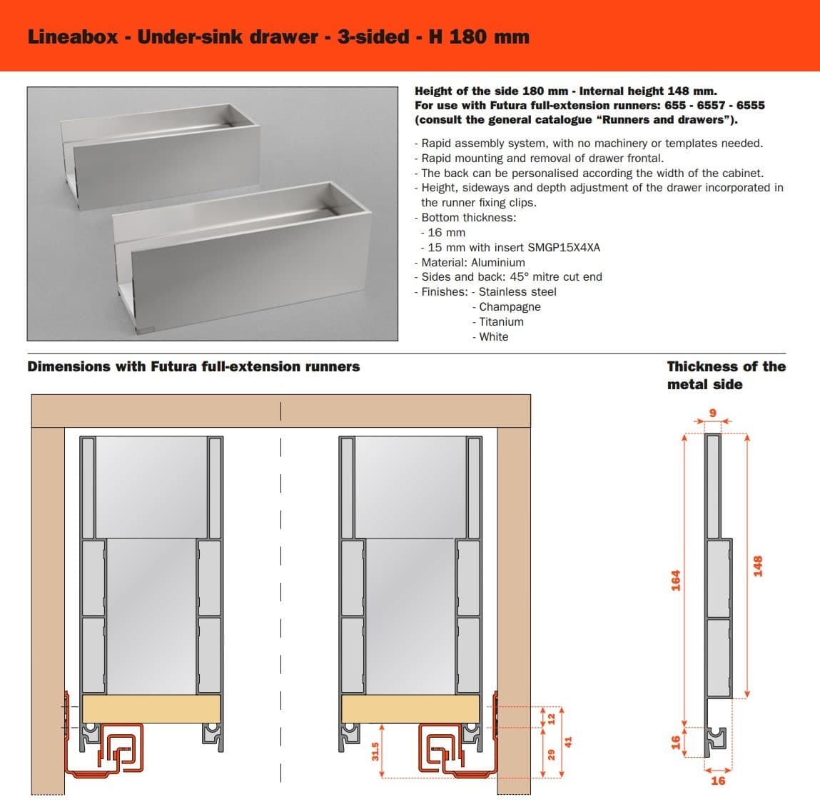 SALICE
LINEABOX
Drawer — 31
