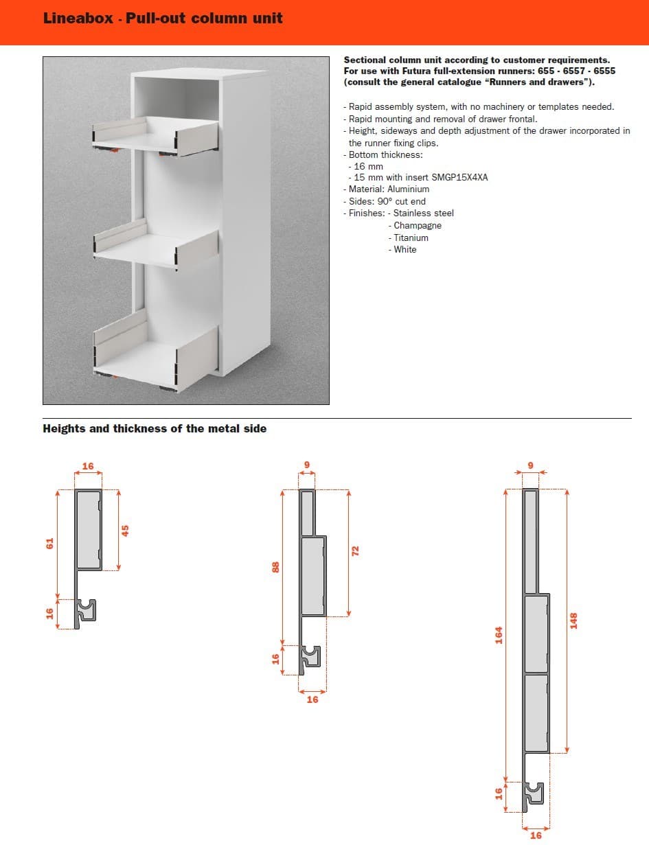 SALICE
LINEABOX
Drawer — 32