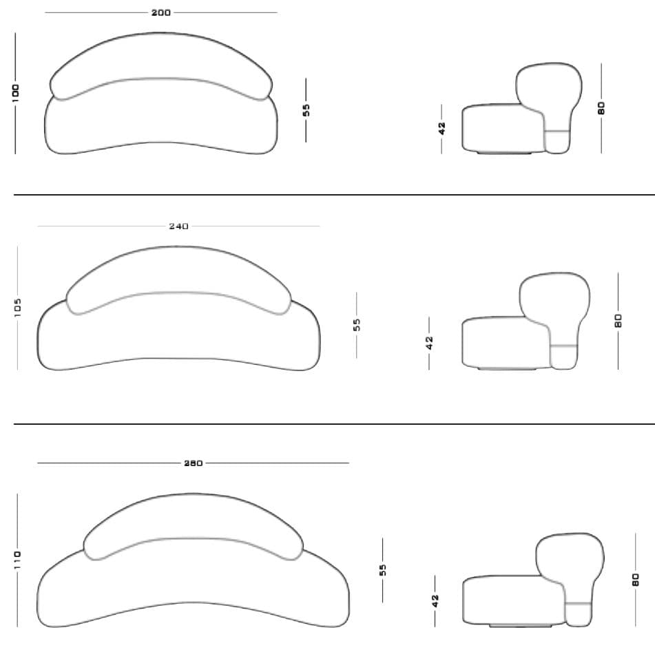 Secolo
ASAWA
Curved fabric sofa — 5