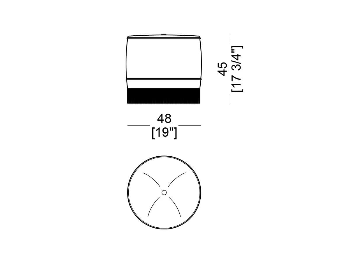 KHIVA - Круглый бархатный пуф — 4