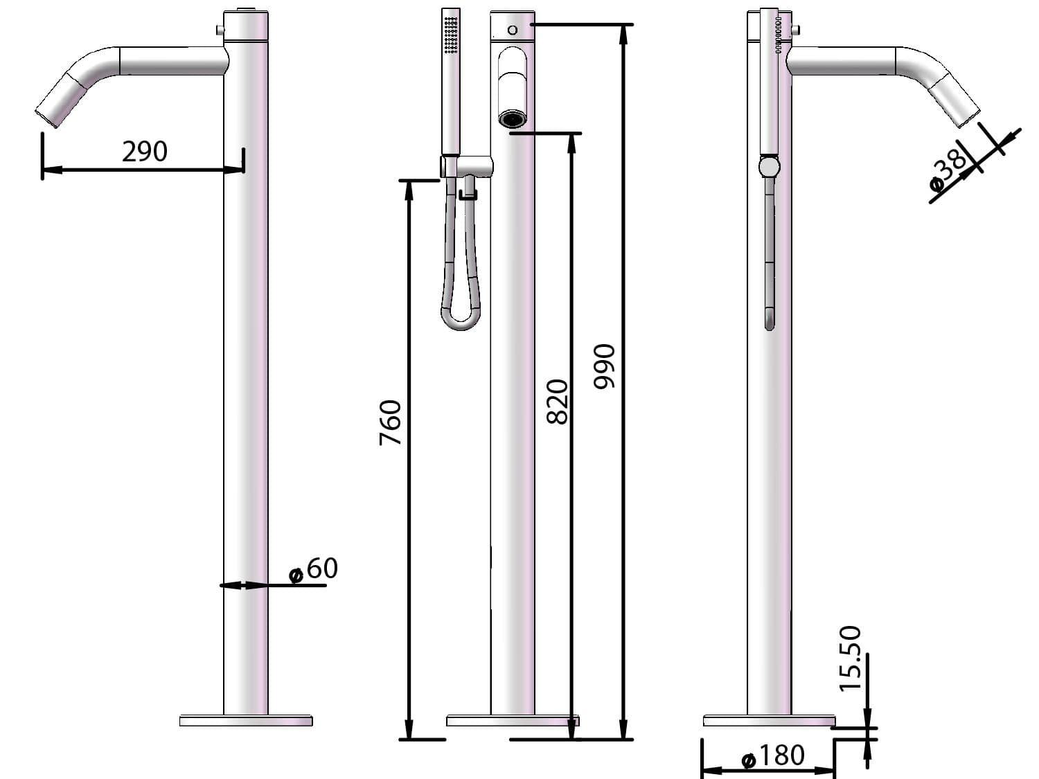 SINED
ORISTANO
Bathtub tap — 15