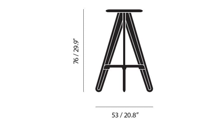 Tom Dixon
SLAB
High wooden stool — 4