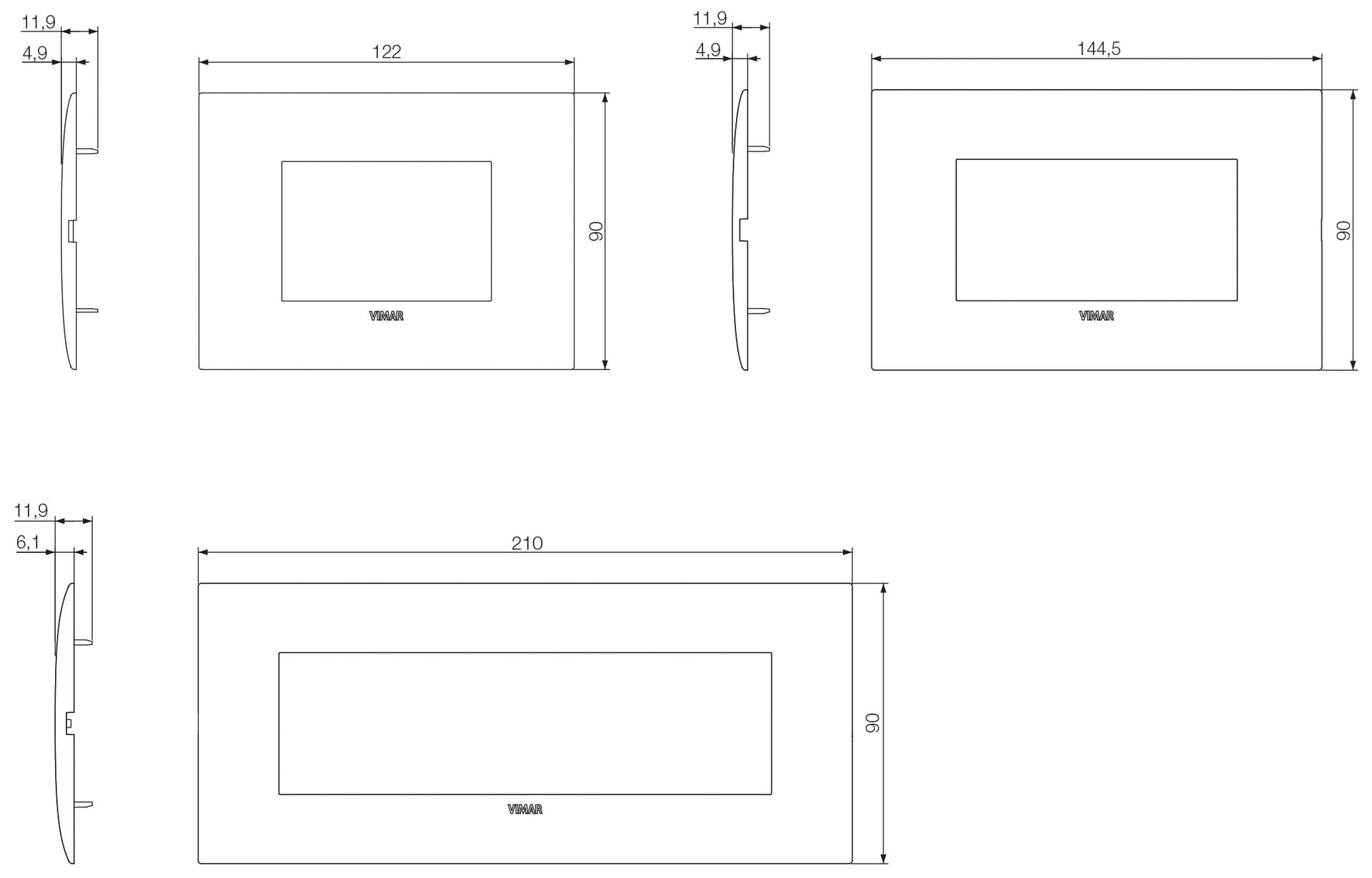 VIMAR
ARKÉ FIT
Switch range — 6