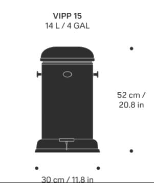 Vipp
VIPP15
Steel kitchen bin — 20