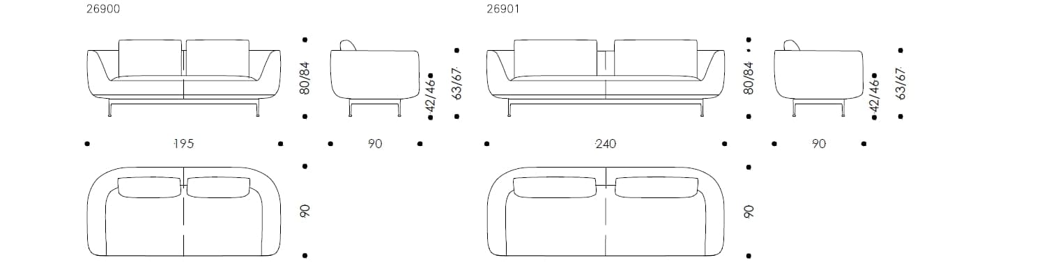 Wittmann
ANDES
Fabric sofa