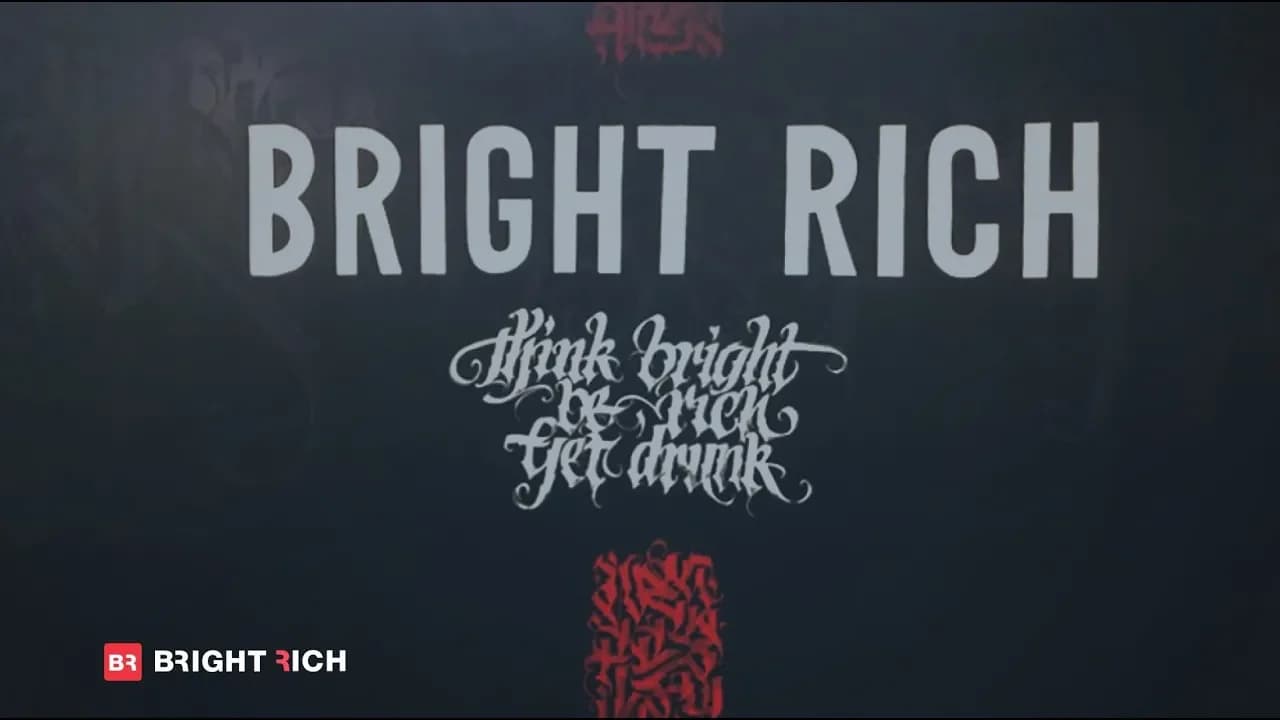 Калиграфия стены Bright Rich в Москве