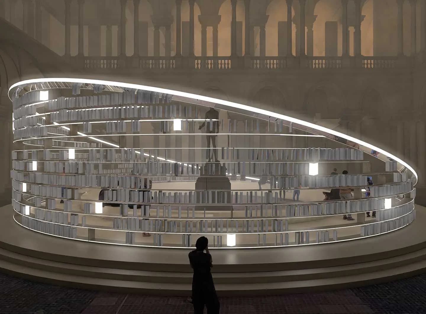 “Библиотека Света” Эс Девлин: Магия знаний в движении на Milan Design Week 2025 — Фото 1 “Библиотека Света” Эс Девлин: Магия знаний в движении на Milan Design Week 2025 — Фото 1