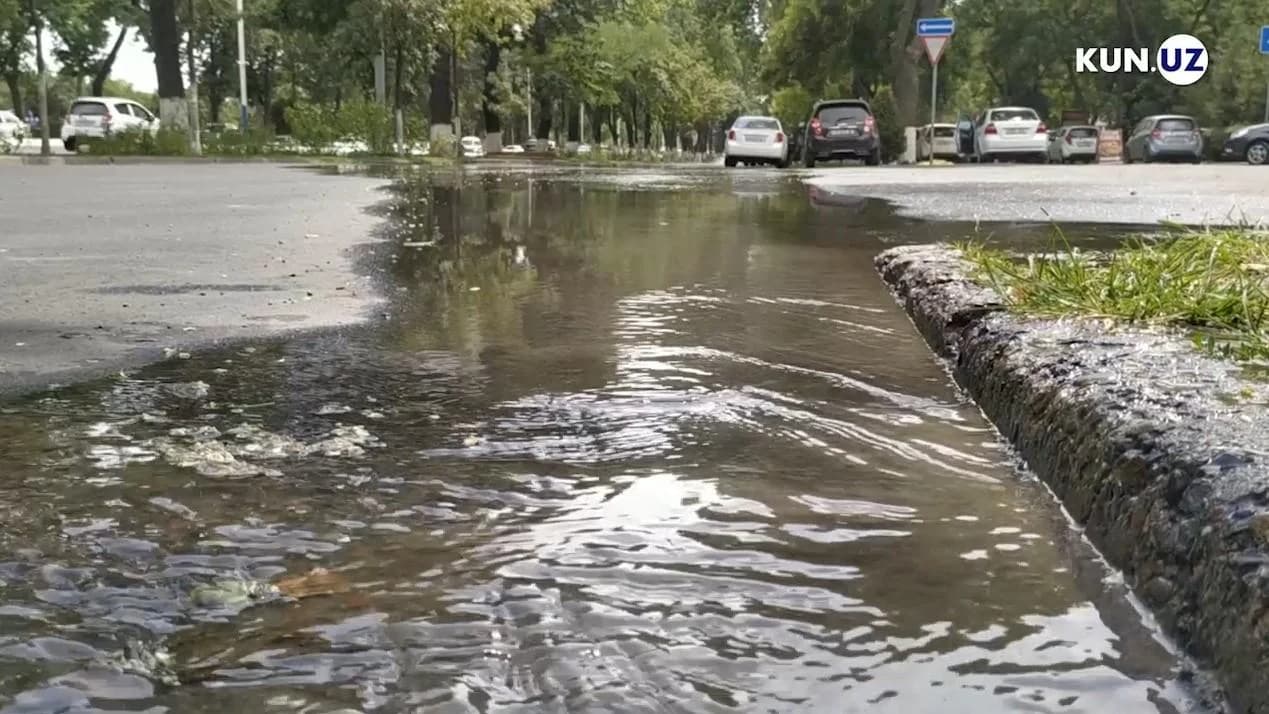 Скопление поверхностных вод на проезжей части из-за преобладания жестких непроницаемых покрытий. Скопление поверхностных вод на проезжей части из-за преобладания жестких непроницаемых покрытий.