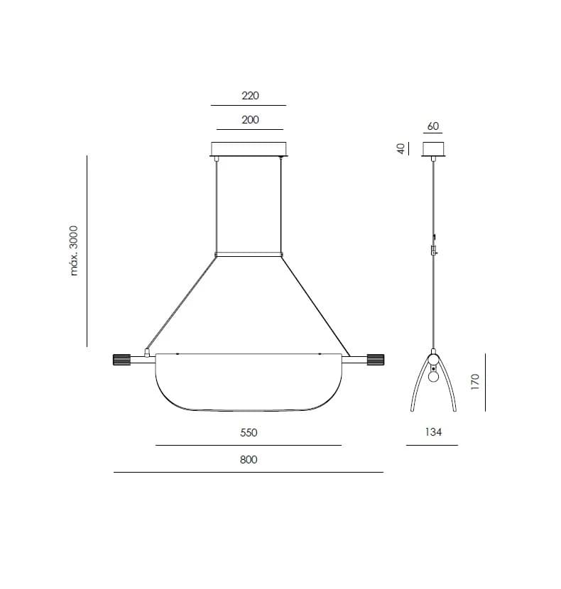 Подвесной светильник Aromas Lida