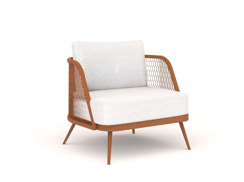 10Deka
VENTURA LOUNGE ARMCHAIR
Powder coated aluminium low lounge chair with armrests