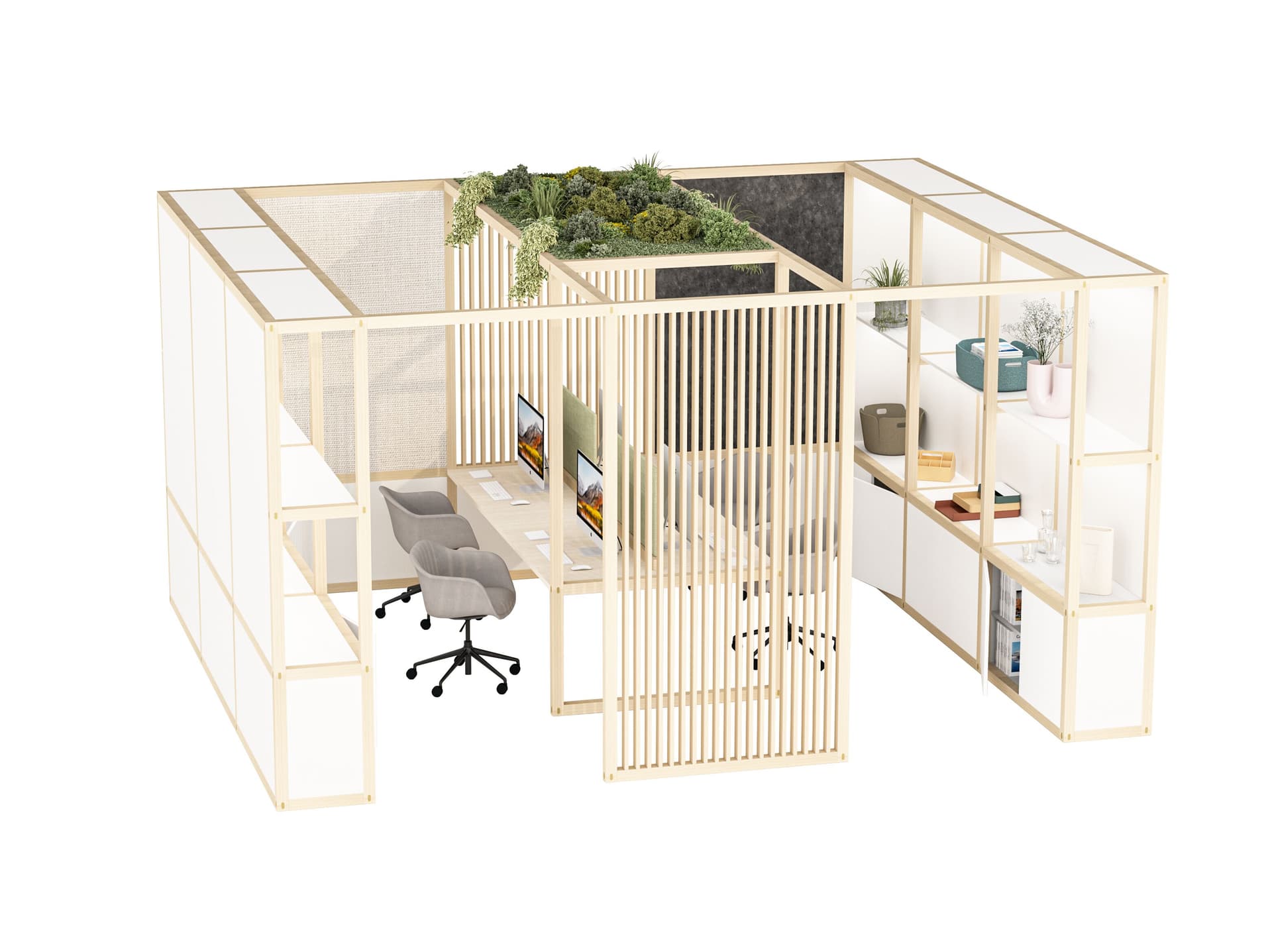 6x6
6x6 - MEETING&WORKING
Multiple office workstation for open space