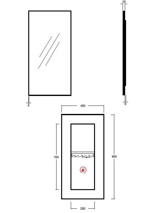 Alice Ceramica
SPECCHIO
Wall-mounted rectangular framed bathroom mirror