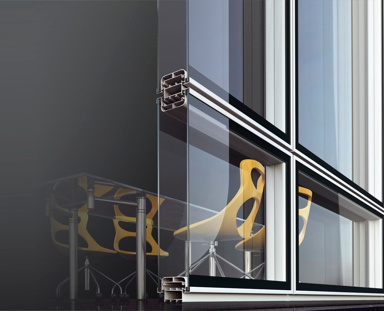Alumil
SMARTIA P200
Aluminium system for interior partitions