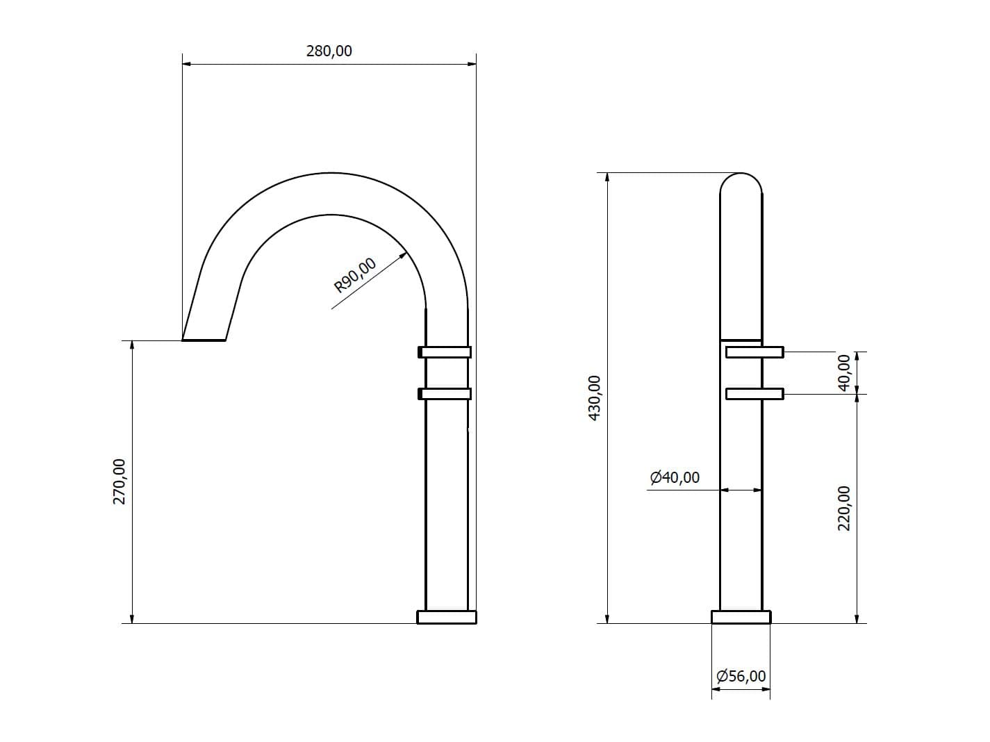 Ama Luxury Shower
ATLAS
Countertop hydroprogressive stainless steel washbasin mixer