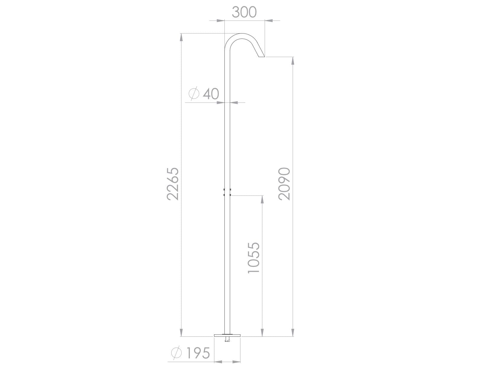 Ama Luxury Shower
ATLAS MINIMAL
Stainless steel outdoor shower